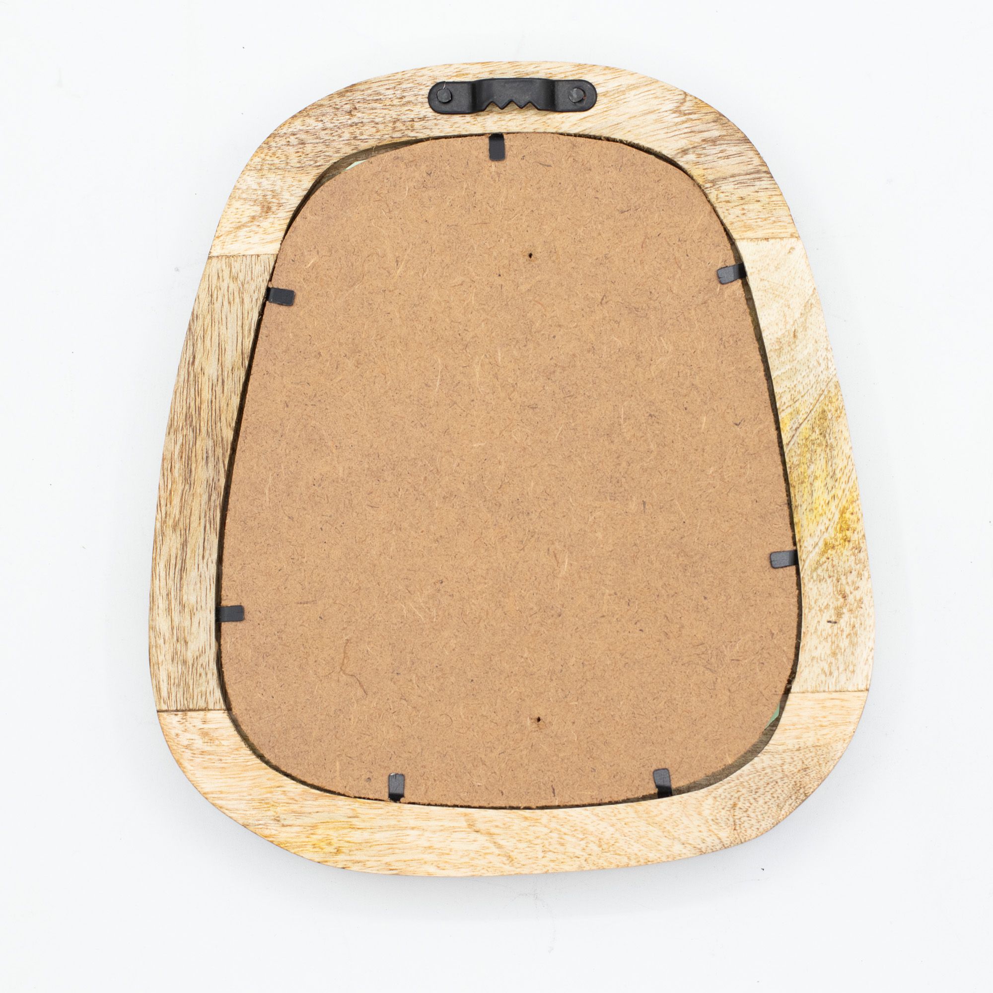 Set of 3 Pebble Shaped Mirrors - Dark Brown Finish - Image 2